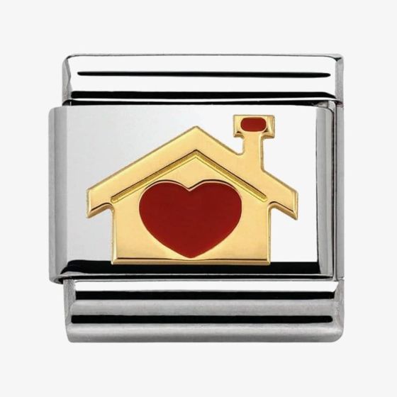 Nomination CLASSIC Gold Love Home with Heart Charm 030283/07