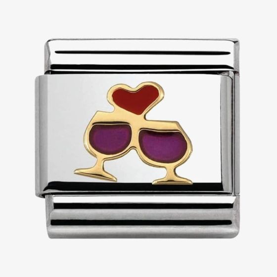 Nomination CLASSIC Gold Love Glasses With Heart Charm 030283/08