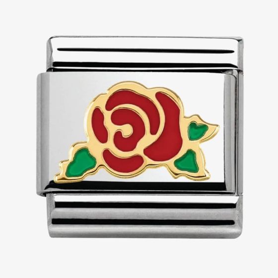 Nomination CLASSIC Gold Madame Monsieur Red Rose Charm 030285/30