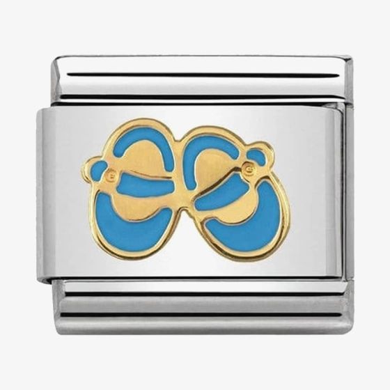 Nomination CLASSIC Gold Daily Life Blue Baby Shoes Charm 030242/38
