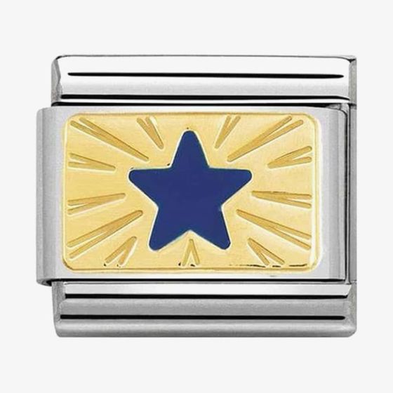 Nomination CLASSIC Gold Cosmo Blue Enamel Star Charm 030284/41