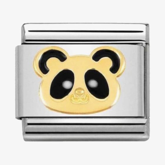 Nomination CLASSIC Gold Animals of Earth Panda Head Charm 030248/18