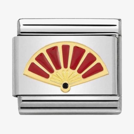 Nomination CLASSIC Gold Symbols Red Enamel Fan Charm 030285/48