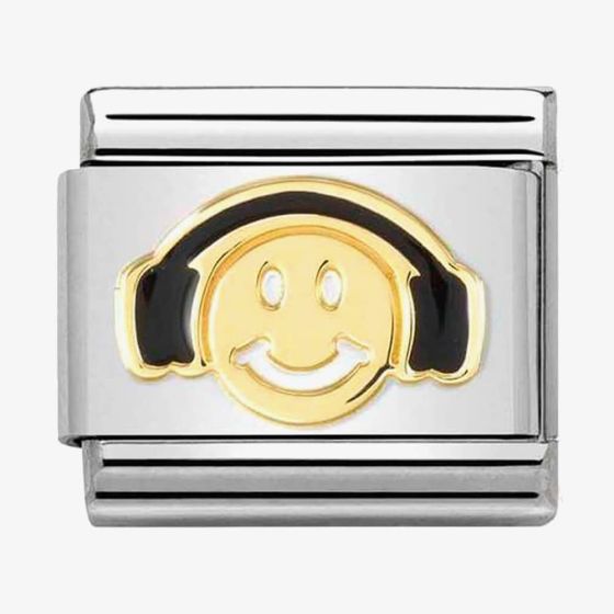 Nomination CLASSIC Composable Symbols Smile With Headphones Charm 030272/56