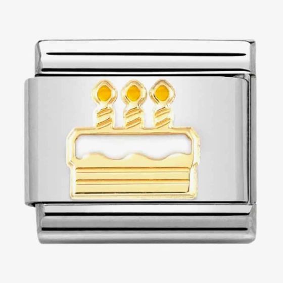 Nomination CLASSIC Composable White Enamel Birthday Cake Charm 030272/71