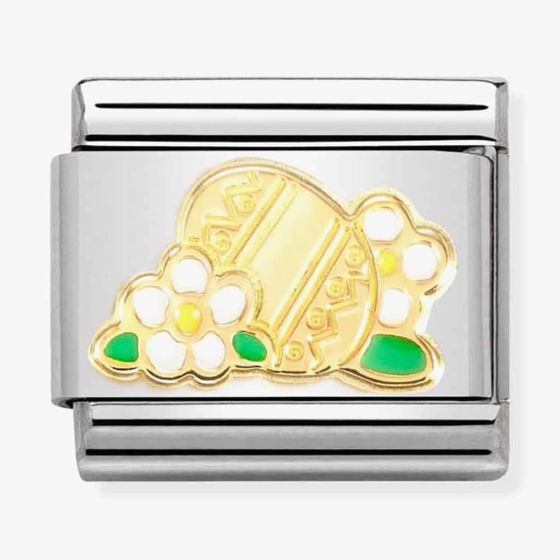 Nomination CLASSIC Composable Gold Easter Egg with Flowers Charm 030272/77