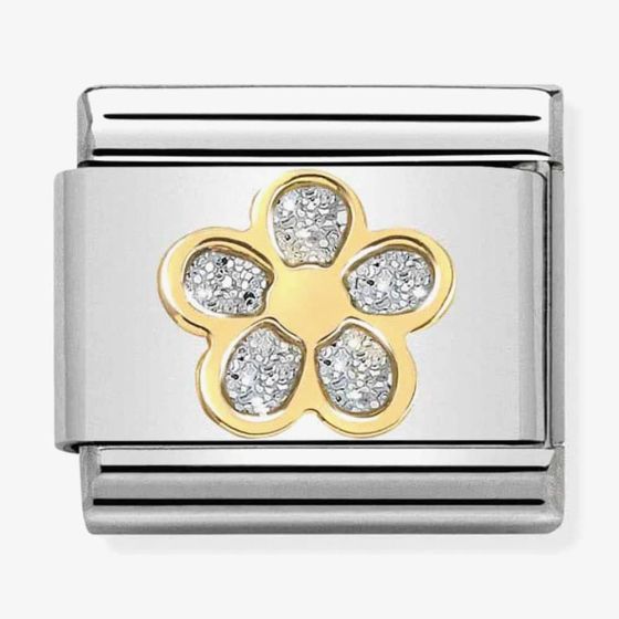Nomination CLASSIC Gold Glitter Flower Charm 030220/06 *