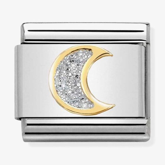 Nomination Classic Glitter Symbols Gold 'Moon' Charm 030220/05