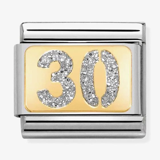 Nomination CLASSIC Gold Glitter Number 30 Charm 030224/03