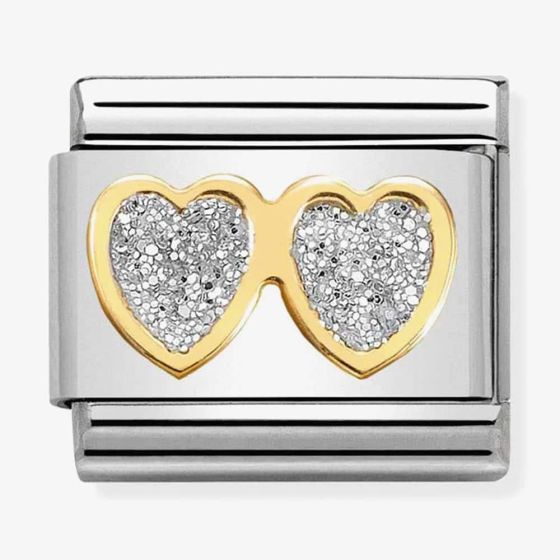 Nomination Classic Glitter Symbols 'Double Heart' Charm 030220/01