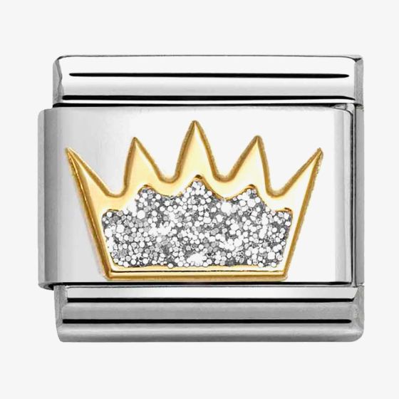 Nomination CLASSIC Silver Glitter Crown Charm 030220/21