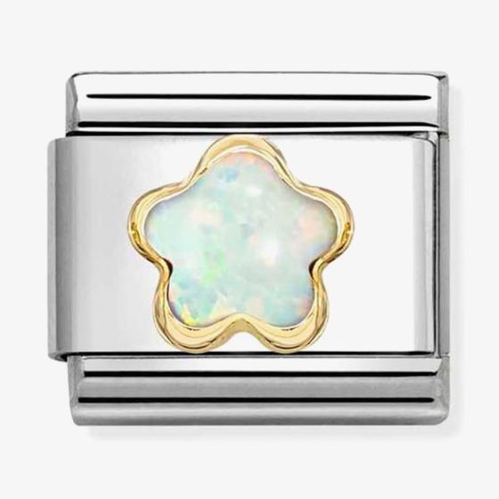 Nomination Classic White Opal Flower Charm 030522/07
