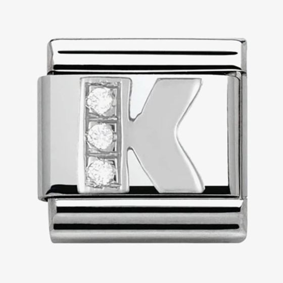 Nomination CLASSIC Silvershine  Letter K Charm 330301/11