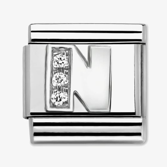 Nomination CLASSIC Silvershine Letter N Charm 330301/14