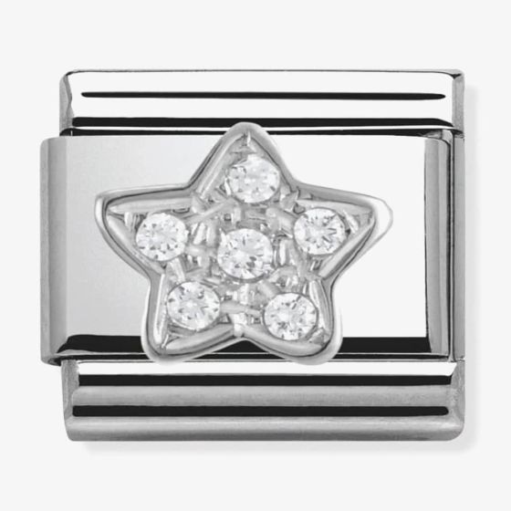 Nomination CLASSIC Silvershine White Cubic Zirconia Star Charm 330304/02