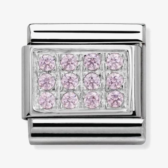 Nomination CLASSIC Silvershine Pavé Pink CZ Charm 330307/06