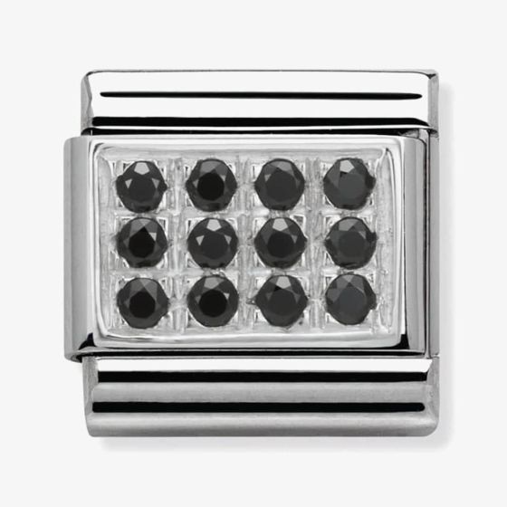 Nomination CLASSIC Silvershine Pavé Black CZ Charm 330307/10