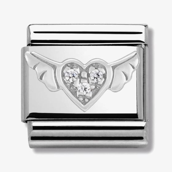 Nomination CLASSIC Silvershine Symbols Flying Heart Charm 330304/12