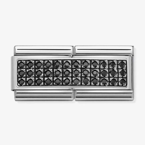 Nomination CLASSIC Silvershine Double Link Black Pavé Crystal Charm 330733/10