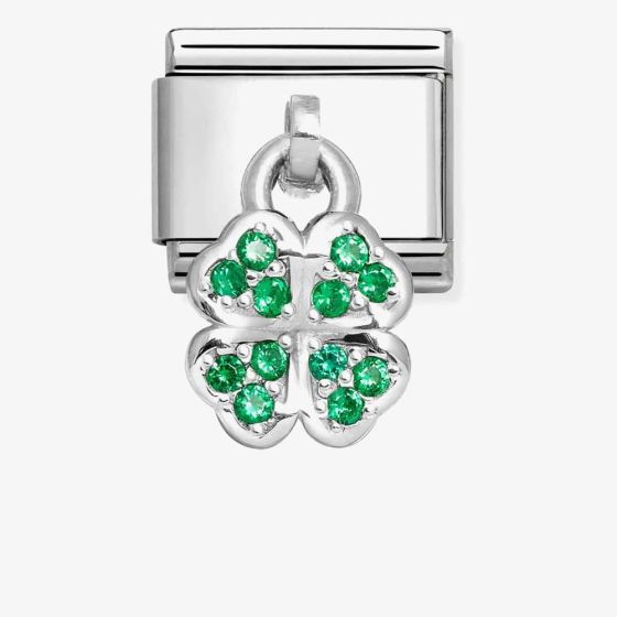Nomination CLASSIC Four Leaf Green Clover Dropper Charm 331800/30