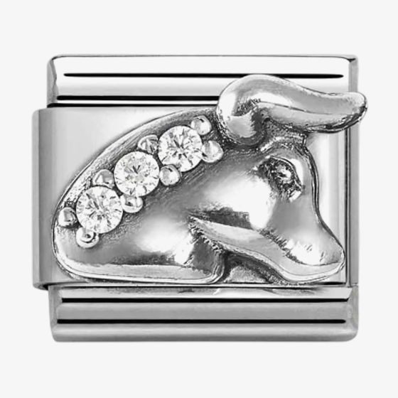 Nomination Silvershine Sterling Silver Cubic Zirconia Taurus Charm 330326/02