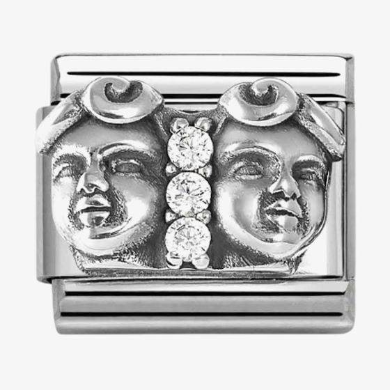 Nomination Silvershine Sterling Silver Cubic Zirconia Gemini Charm 330326/03
