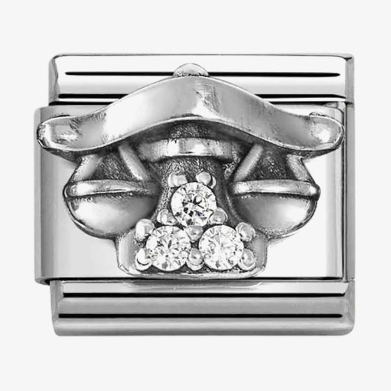Nomination Silvershine Sterling Silver Cubic Zirconia Libra Charm 330326/07