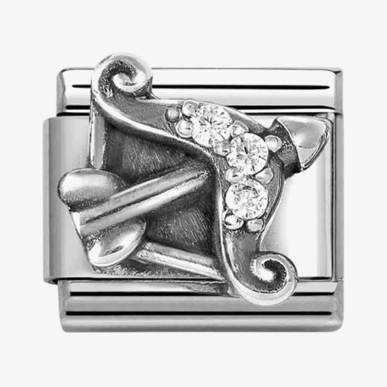 Nomination Silvershine Sterling Silver Cubic Zirconia Saggitarius Charm 330326/09