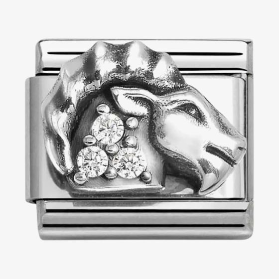 Nomination Silvershine Sterling Silver Cubic Zirconia Capricorn Charm 330326/10