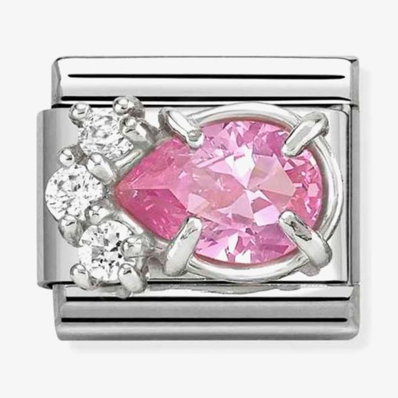 Nomination Classic Pink Cubic Zirconia Teardrop Charm 330329/08 *