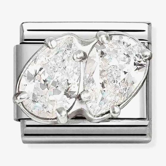 Nomination Classic Sparkling Double Teardrop Charm 330329/09