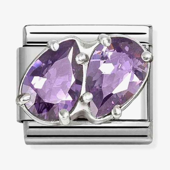 Nomination Classic Double Purple Teardrop Charm 330329/14