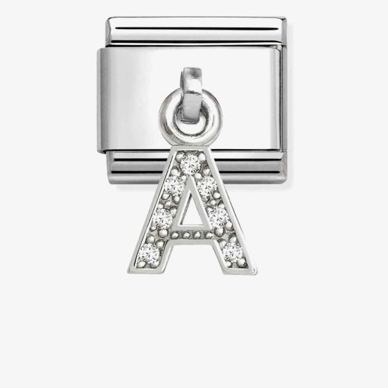 Nomination Silvershine Sparkling Letter A Charm 331818/01 *