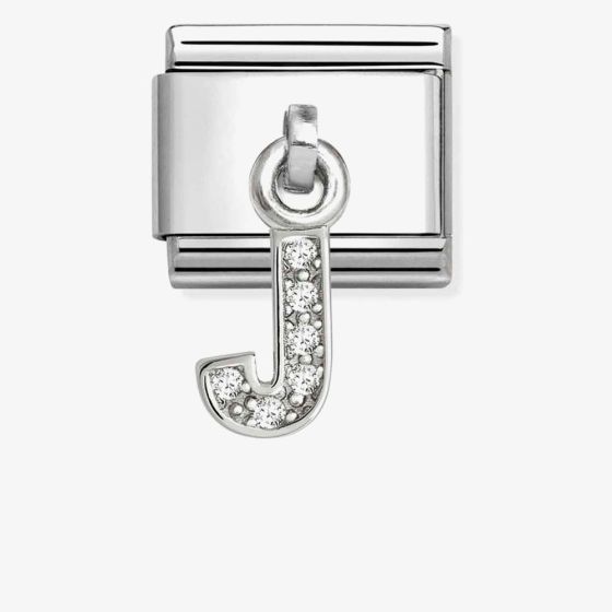 Nomination Silvershine Sparkling Letter J Charm 331818/10