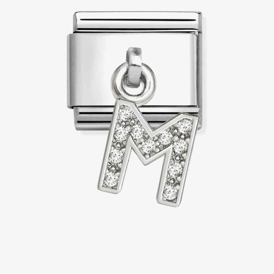 Nomination Silvershine Sparkling Letter M Charm 331818/13