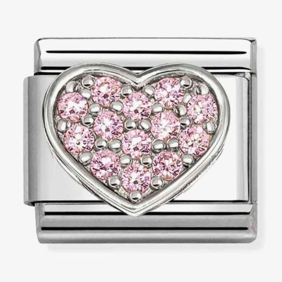 Nomination Composable Classic Pink Cubic Zirconia Heart Charm 330322/25