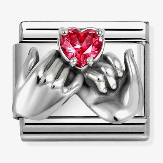 Nomination Composable Classic Red Heart Pinkie Promise Charm 330327/33