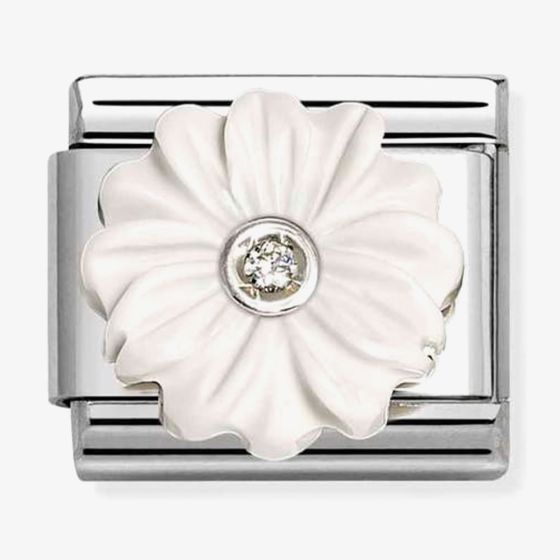 Nomination Composable Classic Cubic Zirconia White Flower Charm 330512/23