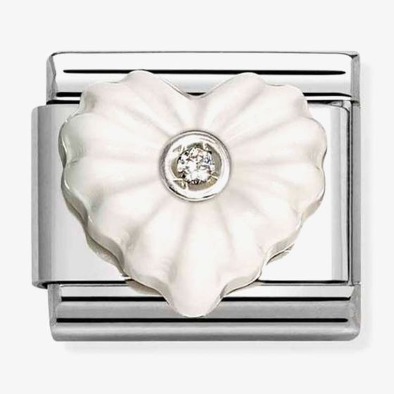 Nomination Composable Classic Cubic Zirconia White Heart Charm 330512/25