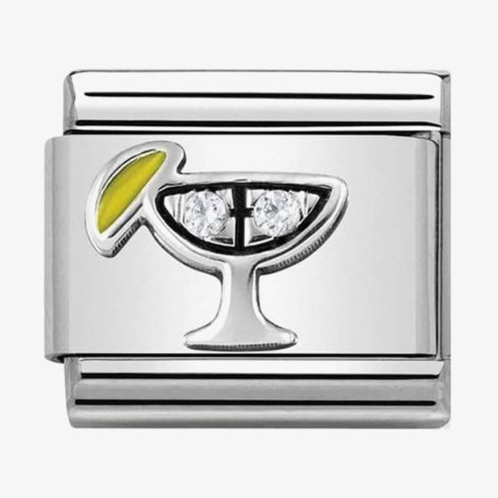 Nomination CLASSIC Silvershine Symbols Cocktail With White Cubic Zirconia Charm 330304/30