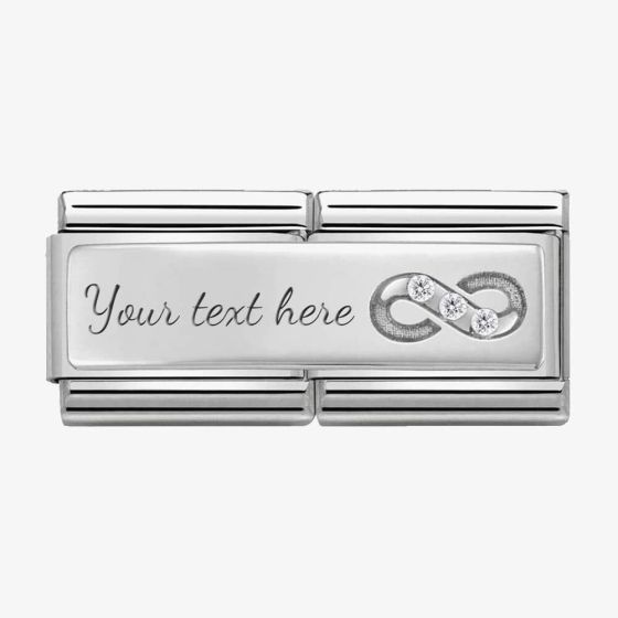Nomination CLASSIC Silvershine Symbols Cubic Zirconia Infinity Double Charm 330731/14
