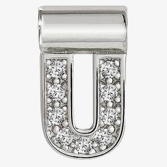 Nomination SeiMia Silver Cubic Zirconia Letter U Pendant 147115/021