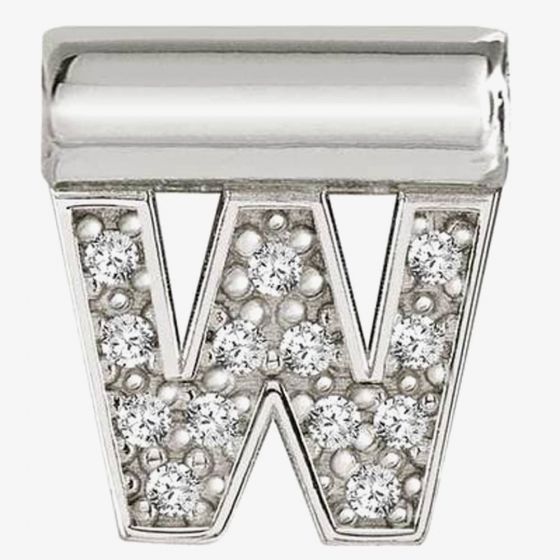 Nomination SeiMia Silver Cubic Zirconia Letter W Pendant 147115/023