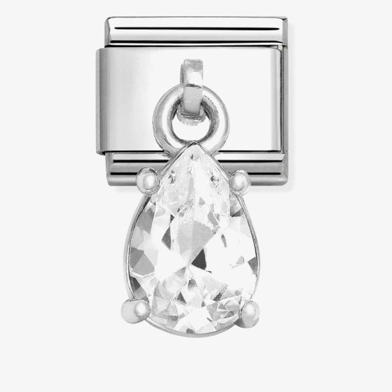 Nomination CLASSIC Pear-Shaped Cubic Zirconia Dangle Charm 331812/10