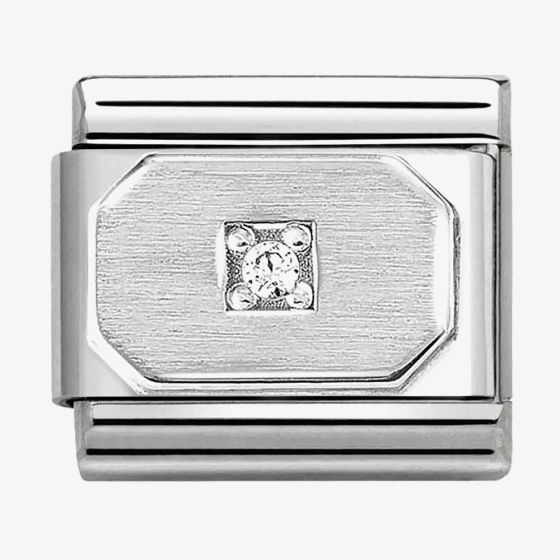 Nomination CLASSIC Symbols Octagon White Cubic Zirconia Charm 330311/17
