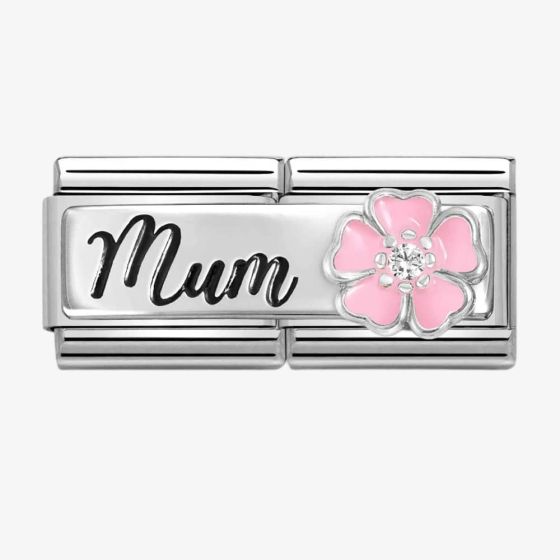 Nomination CLASSIC Mum With Pink Flower Double Charm 330734/18