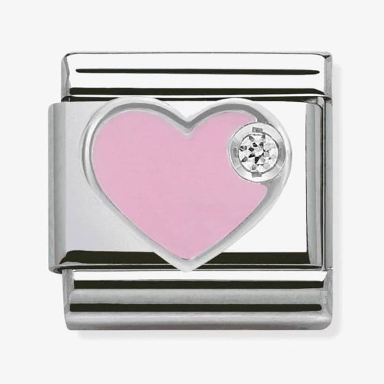 Nomination CLASSIC Silvershine Pink Love Heart Charm 330305/02
