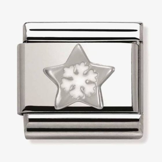Nomination CLASSIC Silvershine Christmas Star and Snowflake Charm 330204/01