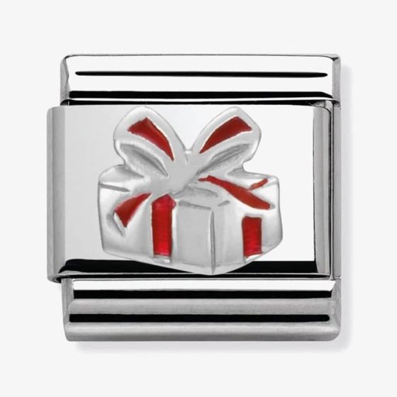 Nomination CLASSIC Silvershine Christmas Red Present Charm 330204/06