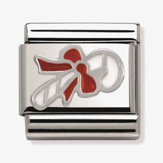Nomination CLASSIC Silvershine Christmas Candy Cane And Bow Charm 330204/07